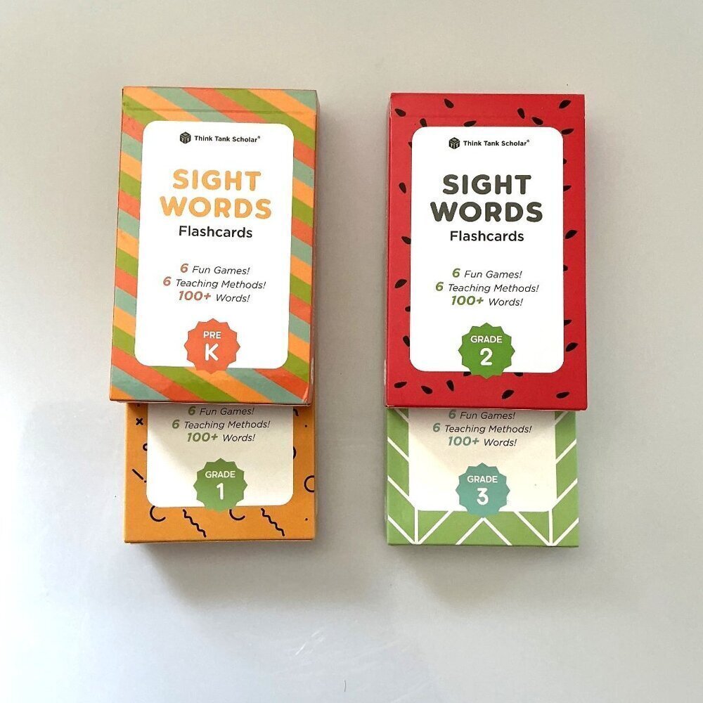 THINK TANK SCHOLAR SIGHT WORDS 400+ SIGHT WORD FLASHCARDS  4 PACK K-3